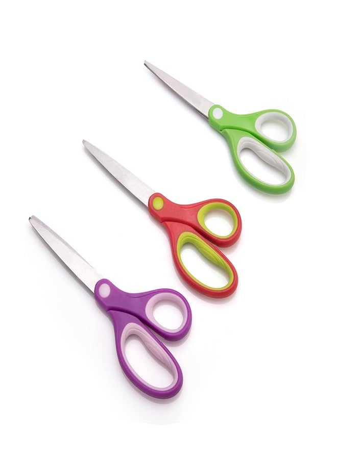Galadim 7" Student Scissors Set of 3-pack, Rounded-tip, Kids Scissors Ages 8-10 8-12 8-16 for School Crafting Project, DIY, Arts GD-080-R3 - Image 1